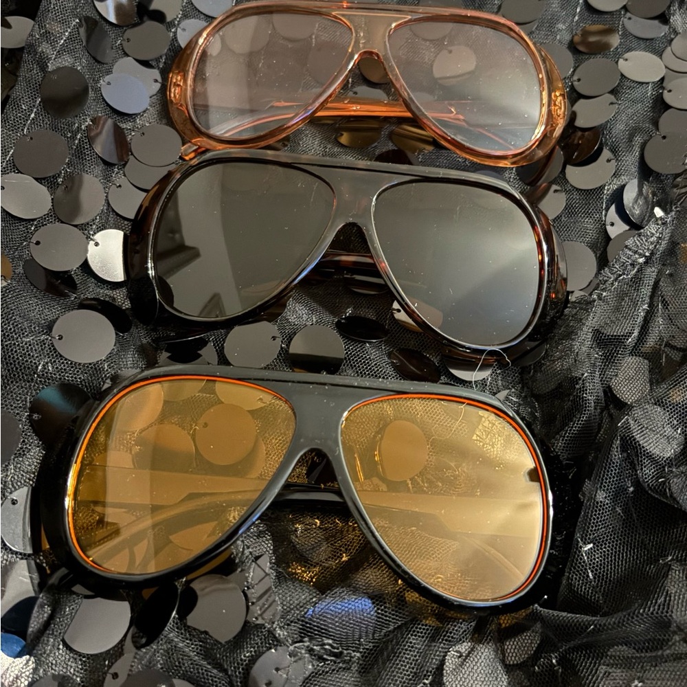 Stylish Women's Sunglasses - Black, Brown, Gold